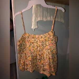 ✨2 for $25✨|  American Eagle Floral Smocked Babydoll Top size xl